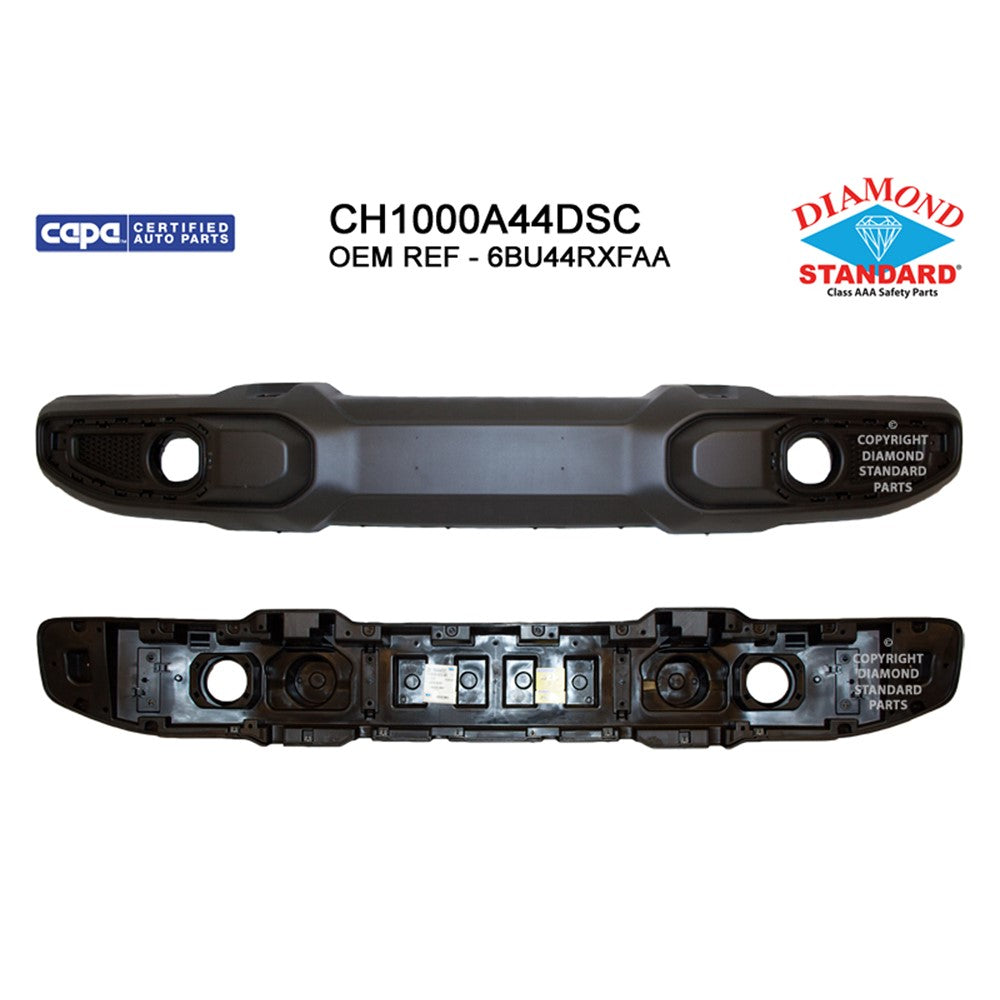 Front Bumper Cover And Absorber 2018-2025 Jeep Wrangler, Gladiator