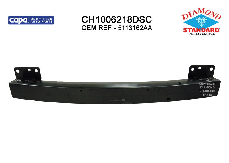Front Bumper Impact Bar 2008-2020 Chrysler Town & Country & Dodge Caravan & Ram C/V, Cv
