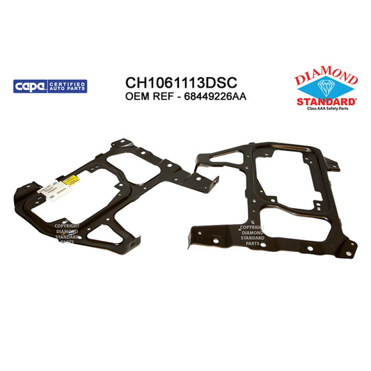 Front Left Driver And Passenger Side 2-Piece Headlight Mounting Panel 2019-2024 Ram 2500, 3500, Pickup-Ram-4500, Pickup-Ram-5500