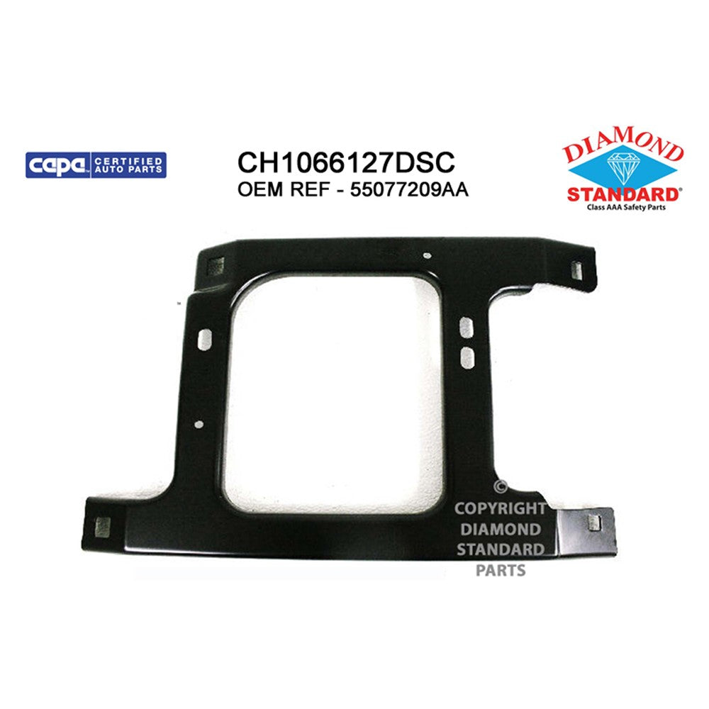Front Left Front Driver Side Bumper Mounting Bracket [face Bar To Mount Plate] Made Of Steel 2002-2009 Dodge Ram 1500, Ram 2500, Ram 3500