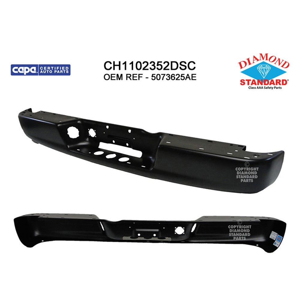 Rear Step Bumper Face Bar 2002-2009 Dodge Ram 1500, Ram 2500, Ram 3500