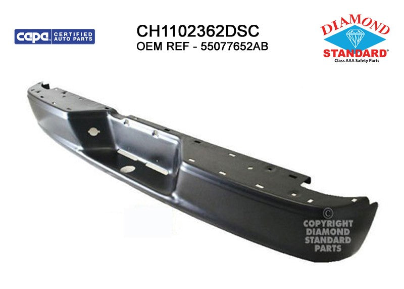 Rear Step Bumper Face Bar 2005-2011 Dodge Dakota & Mitsubishi Raider & Ram Dakota