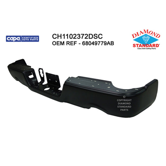CAPA Certified Factory Style Replacement Rear Step Bumper Face Bar for Dodge Ram 1500, Ram 1500