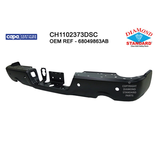 CAPA Certified Factory Style Replacement Rear Step Bumper Face Bar for Dodge Ram 1500, Ram 1500