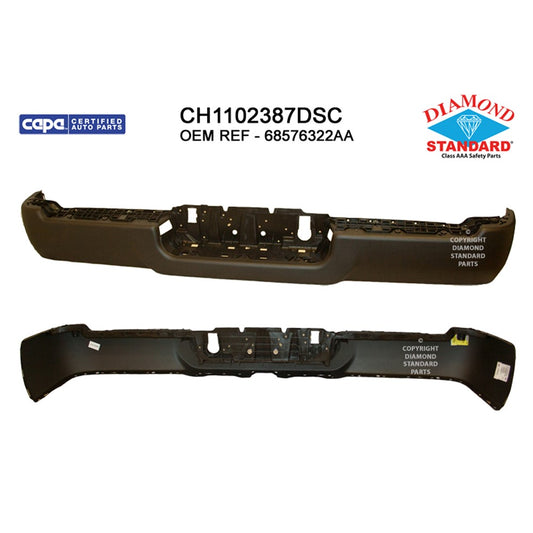 Rear Step Bumper Face Bar [assembled With Plastic Center Support] For Power Wagon Rebel 2019-2024 Ram 2500