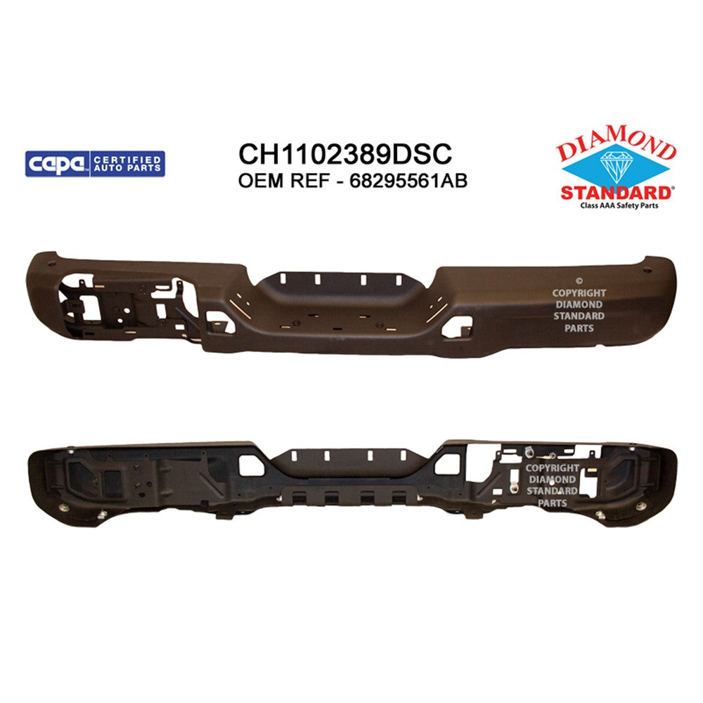 Rear Step Bumper Face Bar 2018-2025 Jeep Wrangler