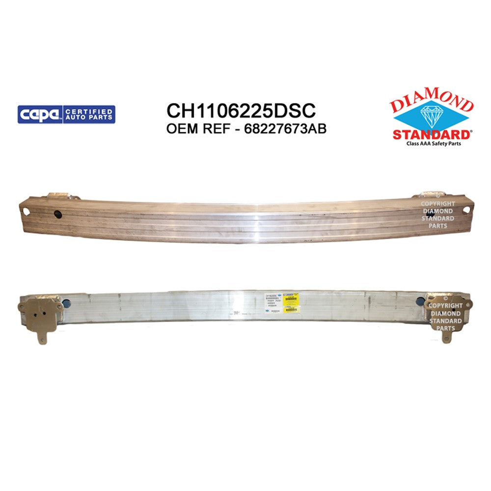 Rear Bumper Impact Bar 2017-2025 Chrysler Pacifica, Voyager, Grand Caravan