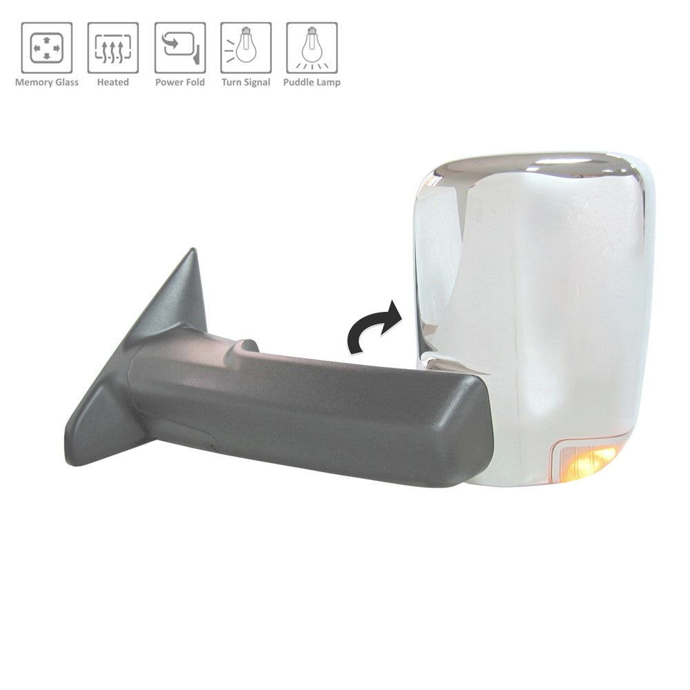 Left Driver Side Door Mirror 2015-2018 Ram 2500, 3500