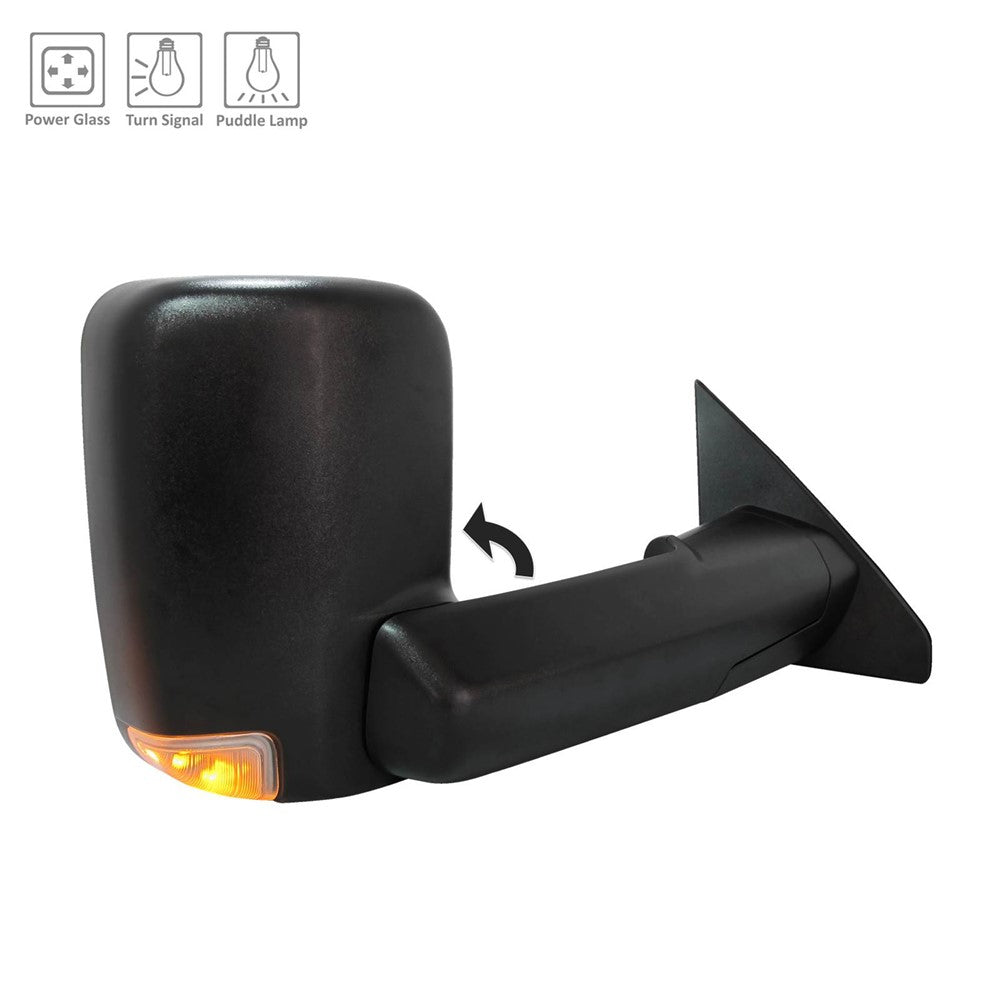 Right Passenger Side Power Tow Style Door Mirror 2019-2024 Ram 1500