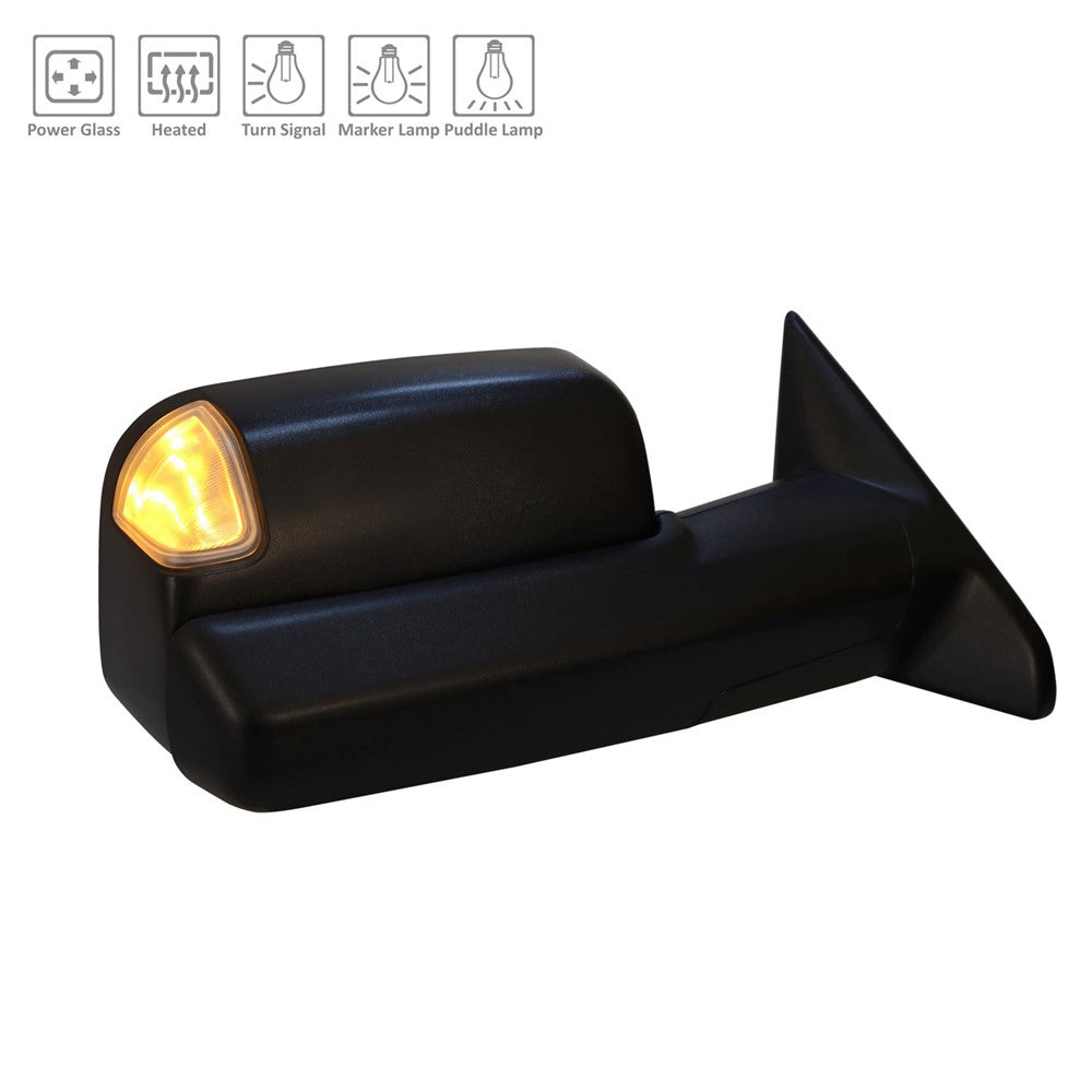 Right Passenger Side Power Door Tow Mirror 2019-2022 Ram 3500, Pickup-Ram-4500, Pickup-Ram-5500