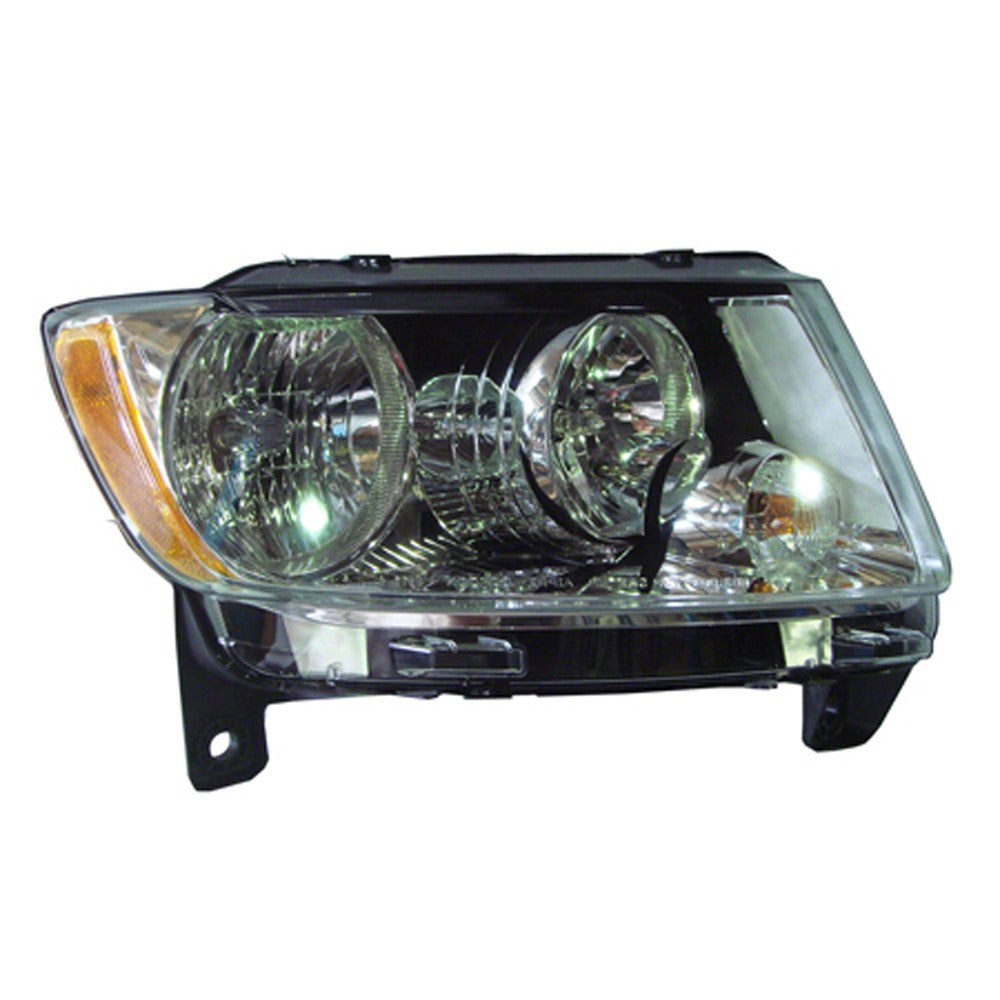 Front Right Passenger Side Halogen Headlight Assembly 2011-2013 Jeep Grand Cherokee