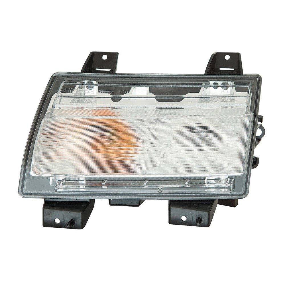 Front Left Front Driver Side Halogen Turn Signal Parking Light Assembly With Daytime Running Light [included With Oem Fender Flare] 2018-2025 Jeep