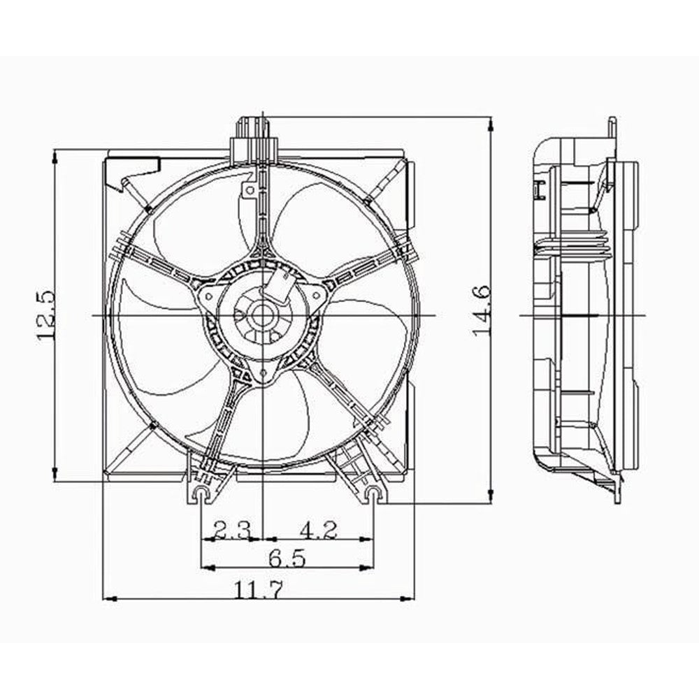 Radiator Fan Assembly 1995-1999 Dodge Neon & Plymouth Neon
