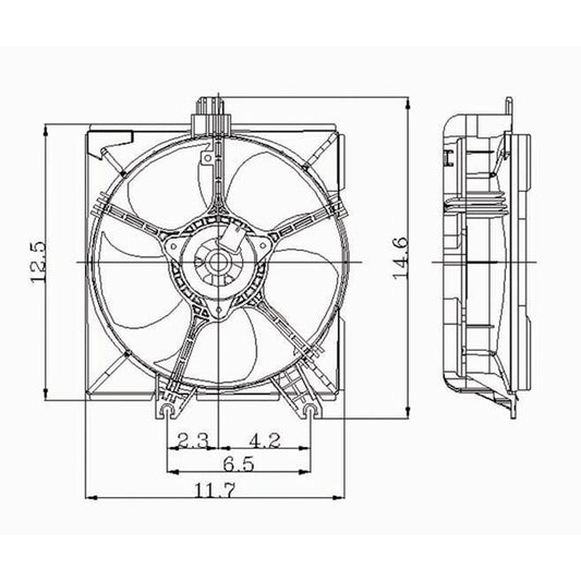 Radiator Fan Assembly 1995-1999 Dodge Neon & Plymouth Neon