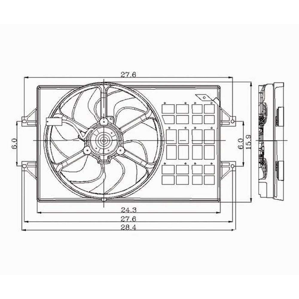 Radiator Fan Assembly 1996-2000 Chrysler Sebring