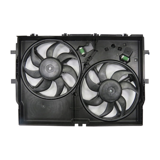 Radiator And Condenser Fan Assembly With Two Fans Side By Side 2014-2017 Ram Promaster 1500, Promaster 2500, Promaster 3500
