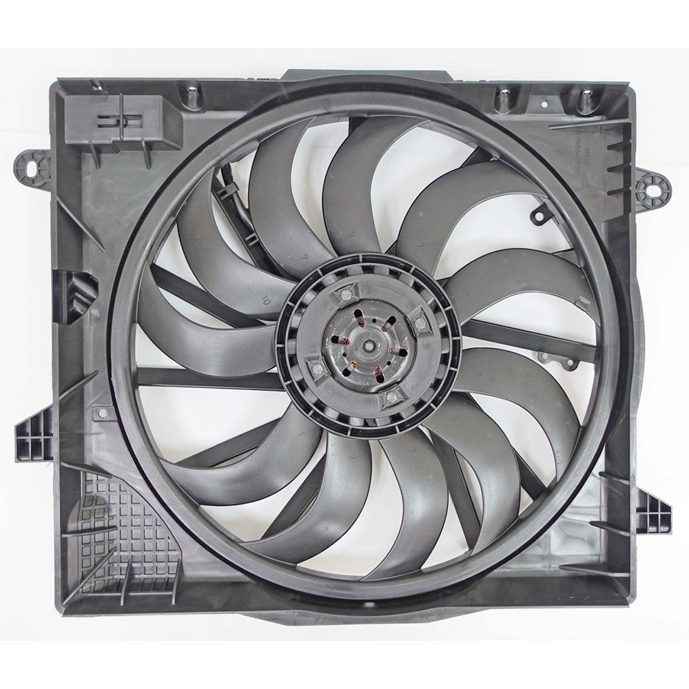 Radiator And Condenser Fan Assembly With One Big Fan 2021-2024 Jeep Gladiator, Wrangler