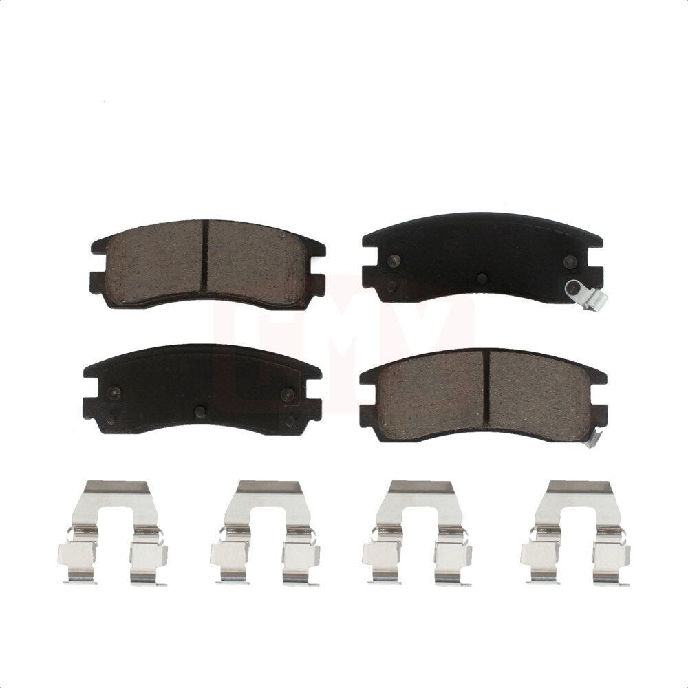 Rear Ceramic Disc Brake Pad 1991-2010 Chevrolet Venture & Pontiac Aztek Trans Sport & Cadillac Eldorado & Oldsmobile Aurora Intrigue & Saturn SC2 SW1