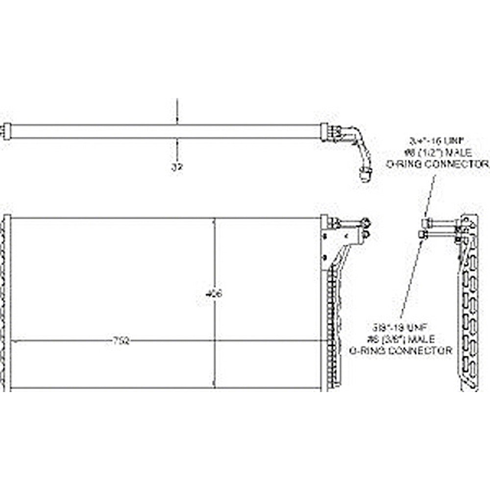 Ac Condenser 1977-1989 Cadillac Fleetwood, Deville