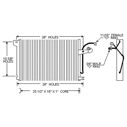 Ac Condenser 1989 Chevrolet Beretta, Corsica