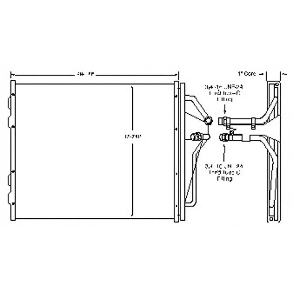 Ac Condenser 1989-1993 Buick Regal & Oldsmobile Supreme_coupe_(1988-97), Supreme_sedan_(1990-97) & Pontiac Grand Prix & Chevrolet Lumina