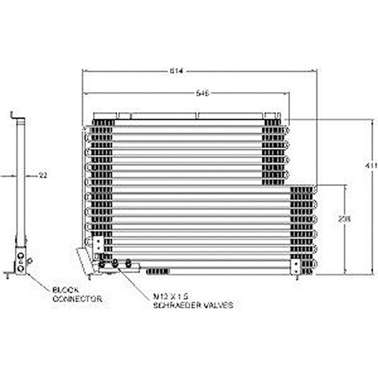 Ac Condenser 1994-1995 Volvo 940, 960