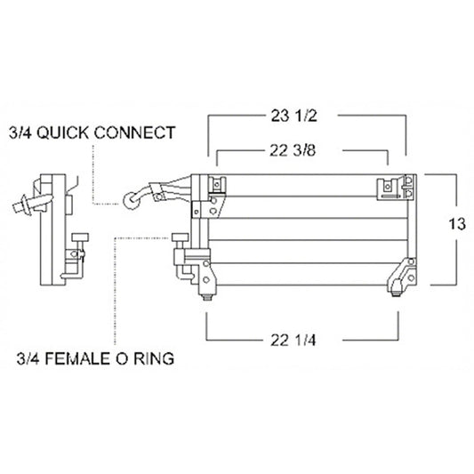 Ac Condenser 1993-1997 Ford Probe