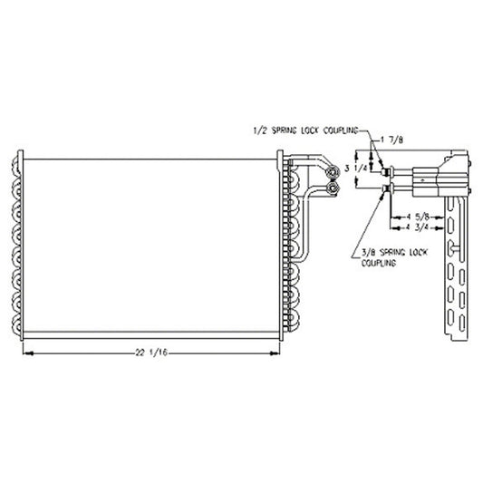 Ac Condenser 1981-1993 Ford Mustang, Ltd, Thunderbird & Mercury Capri, Cougar, Marquis & Lincoln Mark Vii