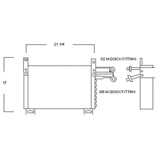 Ac Condenser 1983-1989 Ford Ranger, Bronco Ii