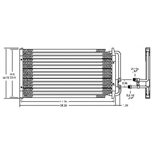 Ac Condenser 4.3l V6 Inlet Points Toward Engine 1988-1994 Chevrolet S10 Blazer, S10 & Gmc S15 Jimmy, Jimmy, Sonoma & Oldsmobile Bravada