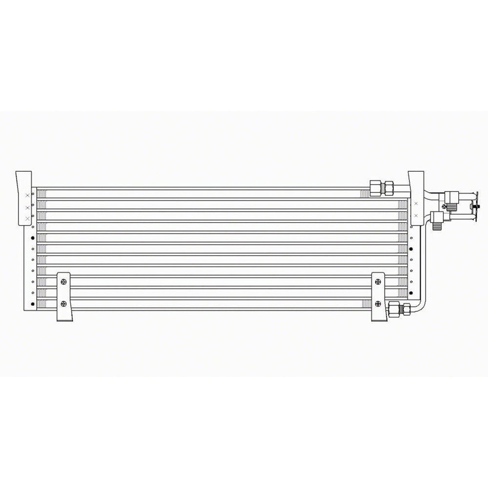 Ac Condenser L6 With Extension Pipe 1987-1996 Jeep Cherokee, Comanche, Wagoneer