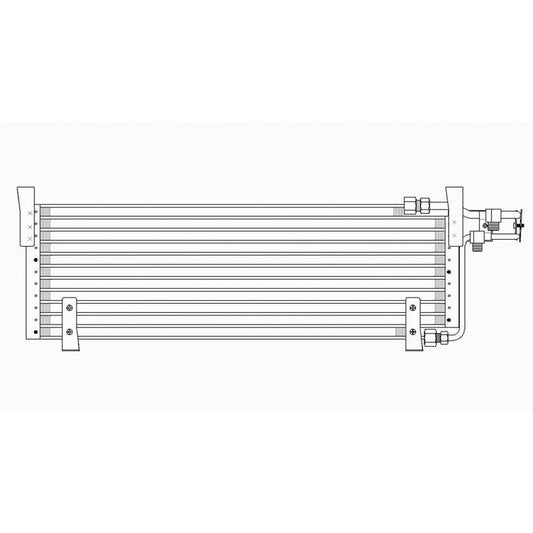 Ac Condenser L6 With Extension Pipe 1987-1996 Jeep Cherokee, Comanche, Wagoneer