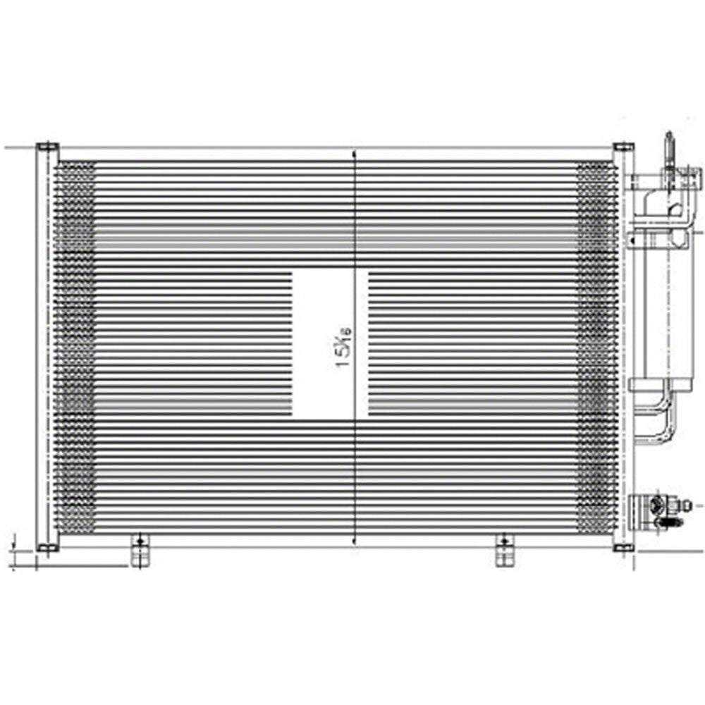 Condenser With Receiver Drier 2011-2013 Ford Fiesta
