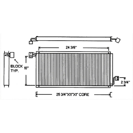 Ac Condenser 1993-1996 Subaru Impreza