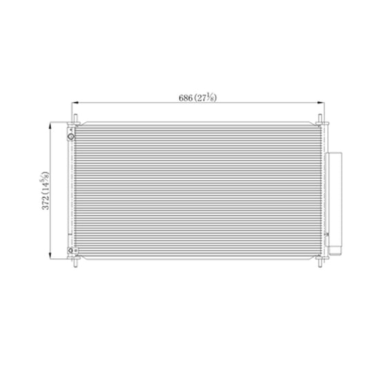 A C Condenser For Coupe Models 2012-2015 Honda Civic