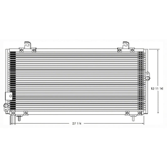 Ac Condenser With Factory Air 1995-1997 Toyota Tercel