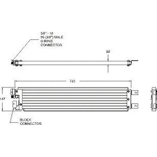 A C Condenser 1996-2000 Chrysler Town & Country & Dodge Caravan & Plymouth Voyager