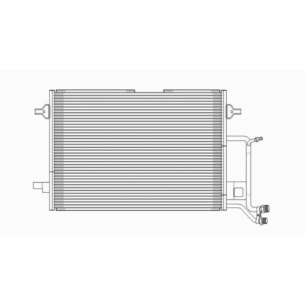Ac Condenser With Threaded Fittings 1996-2002 Audi A4, A4 Quattro & Volkswagen Passat