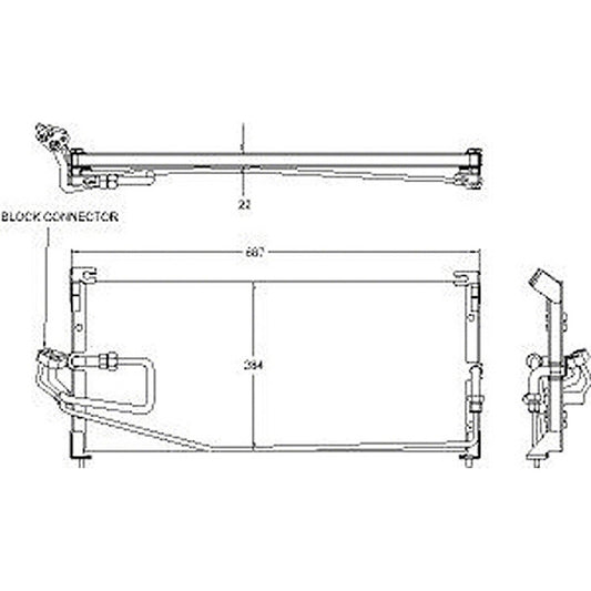Ac Condenser 1997-1999 Chrysler Sebring & Dodge Avenger & Eagle Talon