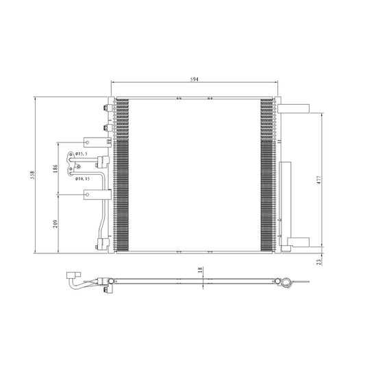A C Condenser 2012-2021 Ram 1500, 2500, 3500, 1500 Classic