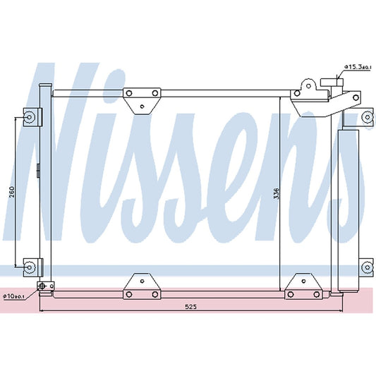 Ac Condenser With 2 Block Fittings 1999-2004 Suzuki Vitara, Grand Vitara