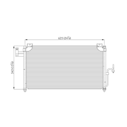 Ac Condenser 02-03 Without Trbo [tube Included 99-00 No.bjoe-61-464a 01-03 B25f-61-464] 1999-2003 Mazda Protege, Protege5
