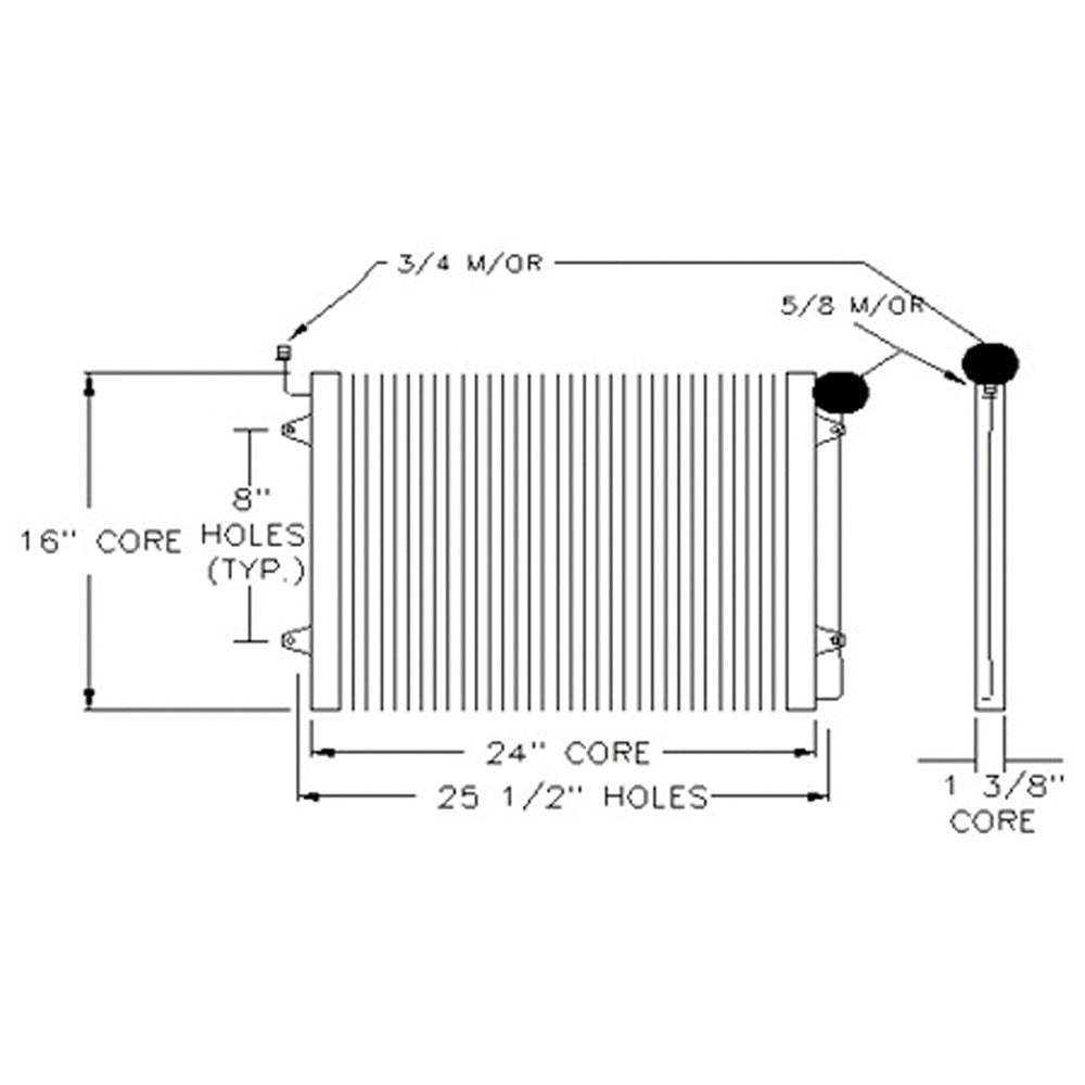Ac Condenser 4cyl 6cyl 2005-2007 Chrysler Town & Country & Dodge Caravan