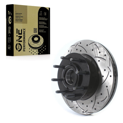 Coated Drilled Slotted Disc Brake Rotor Hub Assembly (1 Piece Only) Front DS1-681778 For