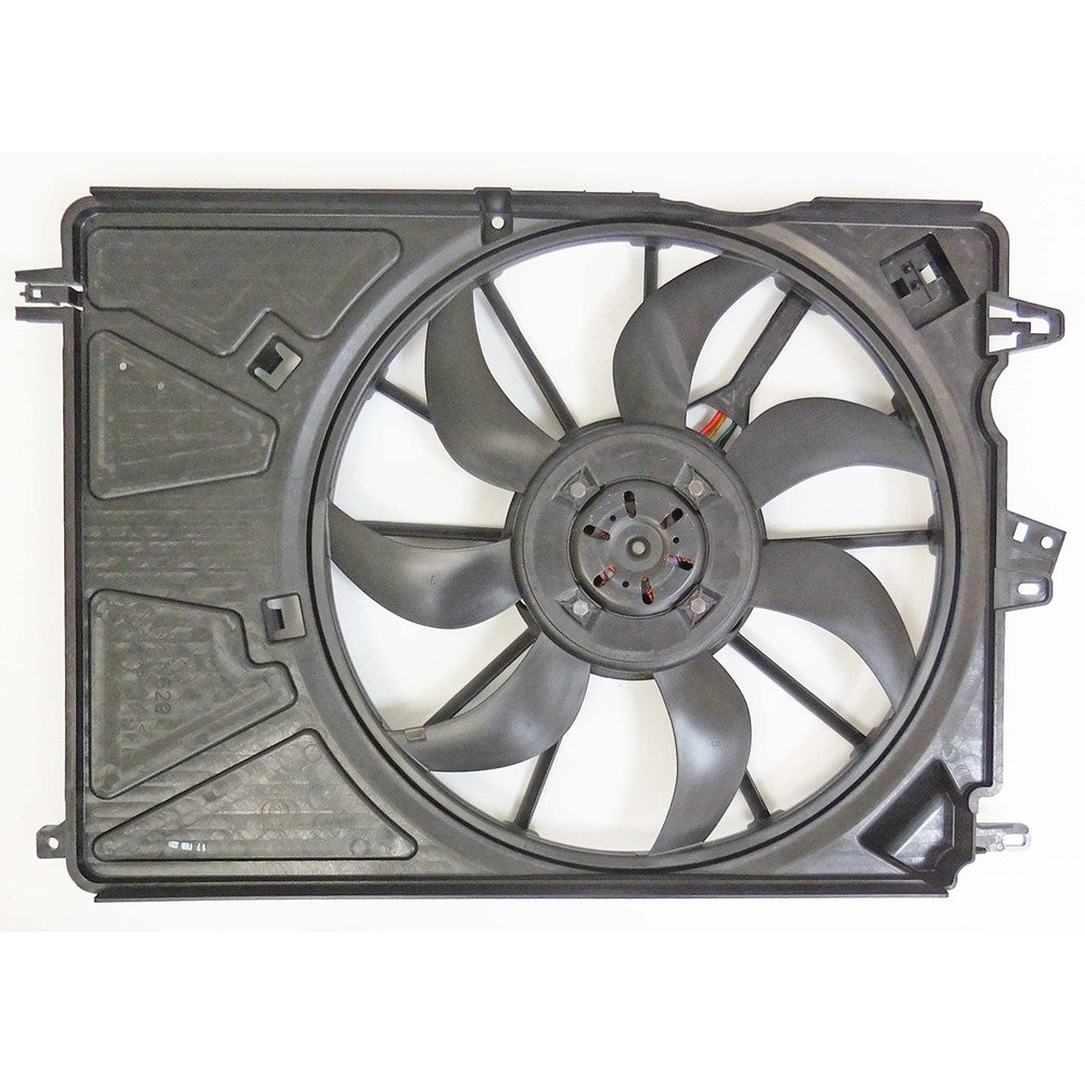 Radiator And Condenser Fan Assembly With One Big Fan 2019-2021 Fiat 500x & Jeep Renegade