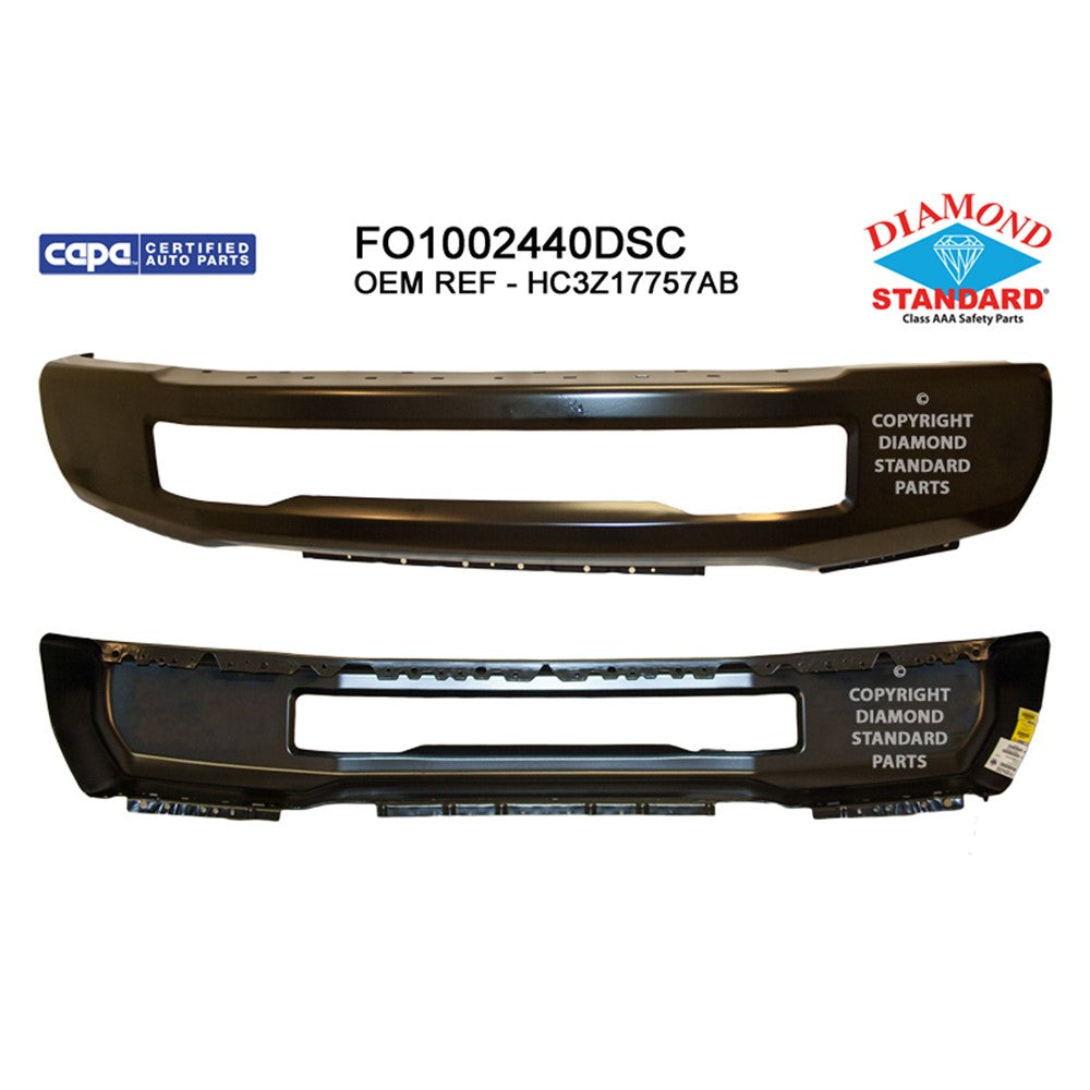 Front Bumper Face Bar 2017-2019 Ford F-250 Super Duty, F-350 Super Duty, F-450 Super Duty