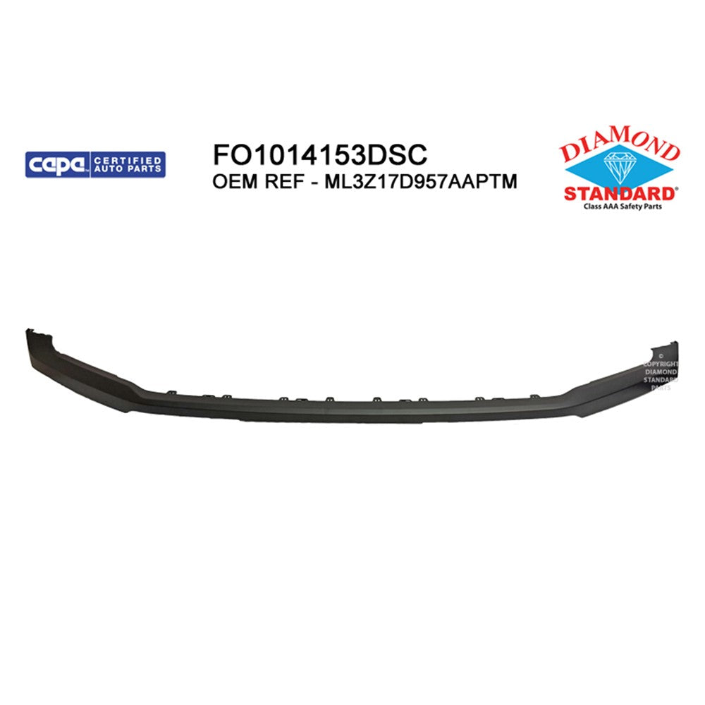 Front Upper Bumper Cover [includes Absorber] Black 2021-2025 Ford F-150