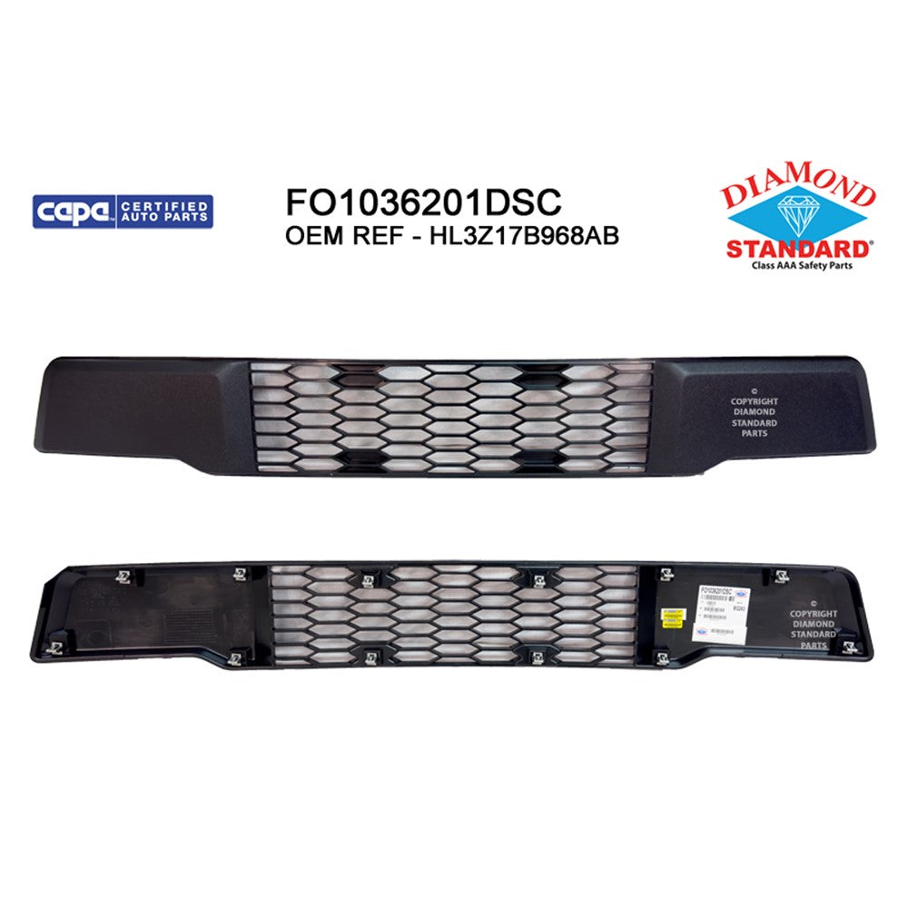 Front Lower Bumper Trim [grille Insert Only Frame Not Included] Textured 2017-2020 Ford F-150