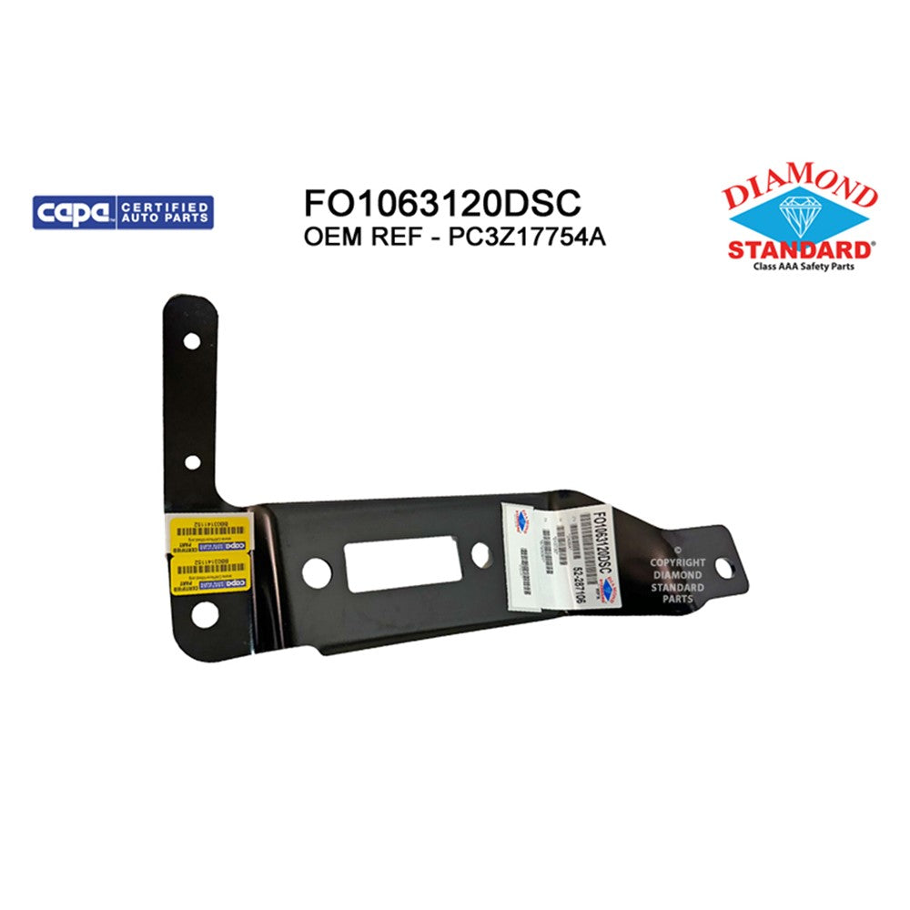 Front Right Front Passenger Side Outer Bumper Bracket 2023-2025 Ford F-250 Super Duty, F-350 Super Duty, F-450 Super Duty, F-550 Super Duty