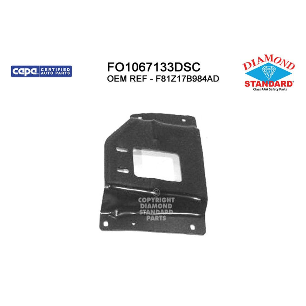 Front Right Front Passenger Side Bumper Mounting Plate 1999-2000 Ford F-250 Super Duty, F-350 Super Duty, Excursion